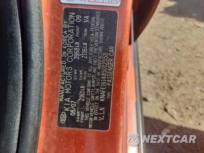 Zdjęcie 12 z 12 samochodu: 2008 KIA SPECTRA SPECTRA5 SX VIN:KNAFE161485012553 - miniatura