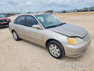 Czwarte zdjęcie samochodu z boku: 2002 HONDA CIVIC EX VIN:1HGES25832L064093 - miniatura