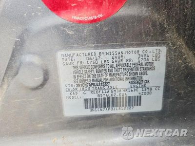 Zdjęcie 12 z 12 samochodu: 2018 NISSAN VERSA SV VIN:3N1CN7AP0JL812327 - miniatura