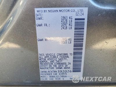 Zdjęcie 13 z 13 samochodu: 2024 NISSAN ALTIMA SR VIN:1N4BL4CV7RN392026 - miniatura