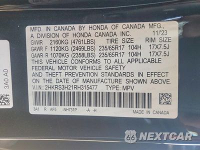 Zdjęcie 13 z 13 samochodu: 2024 HONDA CR-V LX VIN:2HKRS3H21RH315477 - miniatura