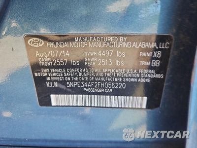 Zdjęcie 12 z 12 samochodu: 2015 HYUNDAI SONATA LIMITED VIN:5NPE34AF2FH056220 - miniatura
