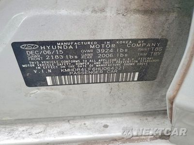 Zdjęcie 12 z 12 samochodu: 2017 HYUNDAI ELANTRA LIMITED VIN:KMHD84LF6HU064321 - miniatura