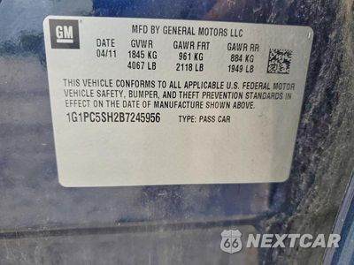Zdjęcie 12 z 12 samochodu: 2011 CHEVROLET CRUZE LS VIN:1G1PC5SH2B7245956 - miniatura