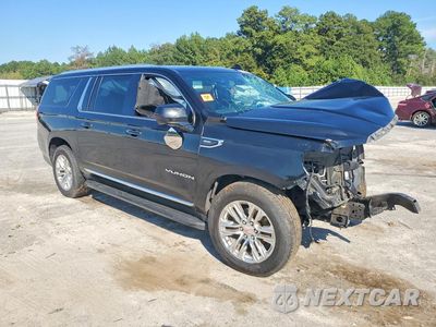 Czwarte zdjęcie samochodu z boku: 2021 GMC YUKON XL C1500 SLT VIN:1GKS1GKD8MR249862 - miniatura