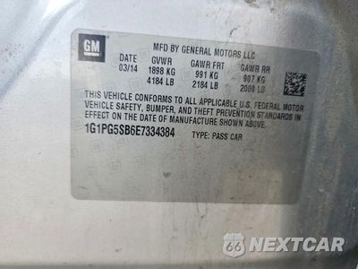 Zdjęcie 13 z 13 samochodu: 2014 CHEVROLET CRUZE LTZ VIN:1G1PG5SB6E7334384 - miniatura
