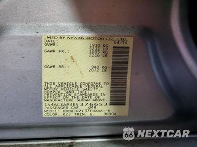 Zdjęcie 12 z 12 samochodu: 2014 NISSAN ALTIMA 2.5 S VIN:1N4AL3AP3EN376653 - miniatura