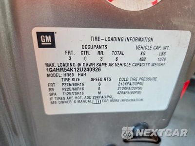 Zdjęcie 12 z 12 samochodu: 2002 BUICK LESABRE LIMITED VIN:1G4HR54K12U240926 - miniatura