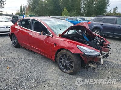 Czwarte zdjęcie samochodu z boku: 2018 TESLA MODEL 3 VIN:5YJ3E1EB4JF104640 - miniatura