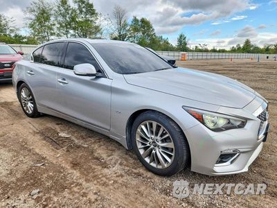 Czwarte zdjęcie samochodu z boku: 2019 INFINITI Q50 3.0T LUXE VIN:JN1EV7AR3KM557027 - miniatura