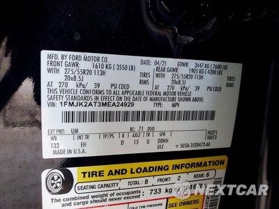Zdjęcie 12 z 12 samochodu: 2021 FORD EXPEDITION MAX LIMITED VIN:1FMJK2AT3MEA24929 - miniatura