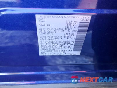 Zdjęcie 13 z 13 samochodu: 2018 NISSAN PATHFINDER SV VIN:5N1DR2MN3JC603402 - miniatura