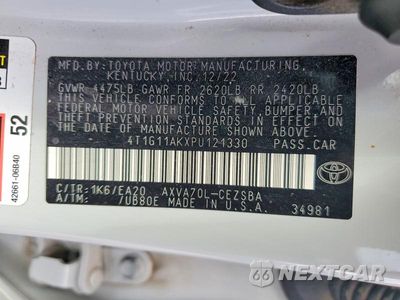 Zdjęcie 13 z 13 samochodu: 2023 TOYOTA CAMRY SE VIN:4T1G11AKXPU121330 - miniatura