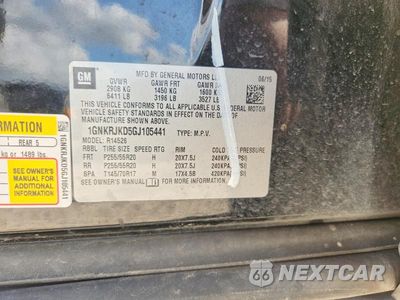 Zdjęcie 13 z 13 samochodu: 2016 CHEVROLET TRAVERSE LTZ VIN:1GNKRJKD5GJ105441 - miniatura