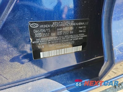 Zdjęcie 13 z 13 samochodu: 2016 HYUNDAI SONATA SE VIN:5NPE24AF3GH359320 - miniatura