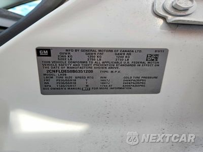 Zdjęcie 13 z 13 samochodu: 2011 CHEVROLET EQUINOX LT VIN:2CNFLDE58B6351208 - miniatura
