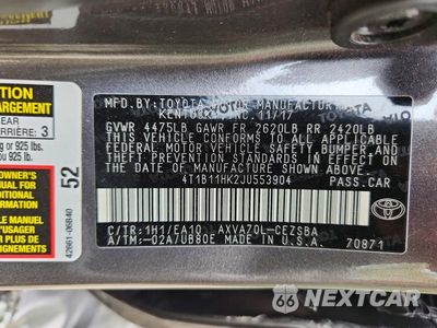 Zdjęcie 12 z 12 samochodu: 2018 TOYOTA CAMRY SE VIN:4T1B11HK2JU553904 - miniatura
