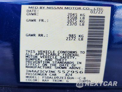 Zdjęcie 12 z 12 samochodu: 2022 NISSAN LEAF SV VIN:1N4AZ1CV3NC557956 - miniatura