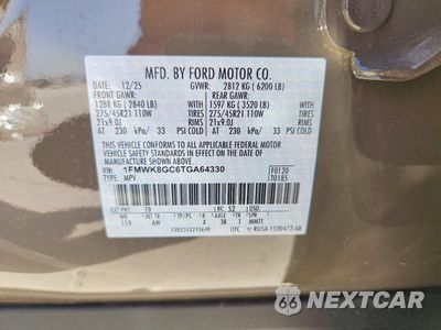 Zdjęcie 14 z 14 samochodu: 2026 FORD EXPLORER ST VIN:1FMWK8GC6TGA64330 - miniatura