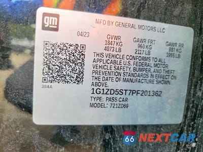 Zdjęcie 12 z 12 samochodu: 2023 CHEVROLET MALIBU LT VIN:1G1ZD5ST7PF201362 - miniatura