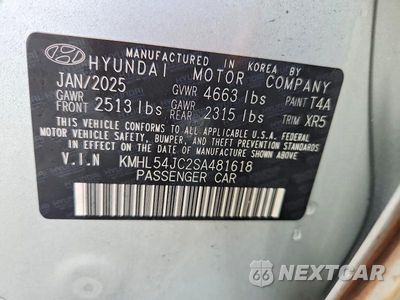 Zdjęcie 12 z 12 samochodu: 2025 HYUNDAI SONATA N LINE VIN:KMHL54JC2SA481618 - miniatura