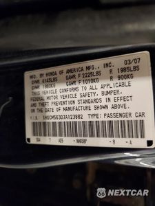 Zdjęcie 12 z 12 samochodu: 2007 HONDA ACCORD SE VIN:1HGCM56307A123982 - miniatura
