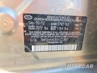 Zdjęcie 12 z 12 samochodu: 2013 HYUNDAI ELANTRA LIMITED VIN:5NPDH4AE8DH223861 - miniatura