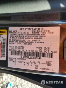 Zdjęcie 12 z 12 samochodu: 2019 FORD FUSION SEL VIN:3FA6P0MU5KR212694 - miniatura