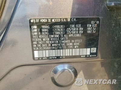 Zdjęcie 12 z 12 samochodu: 2019 HONDA HR-V SPORT VIN:3CZRU6H19KG716755 - miniatura