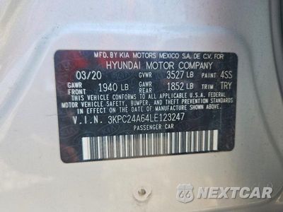 Zdjęcie 13 z 13 samochodu: 2020 HYUNDAI ACCENT SE VIN:3KPC24A64LE123247 - miniatura