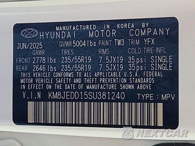Zdjęcie 14 z 14 samochodu: 2025 HYUNDAI TUCSON LIMITED VIN:KM8JEDD15SU381240 - miniatura