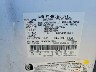 Zdjęcie 13 z 13 samochodu: 2014 FORD F150 SUPERCREW VIN:1FTFW1EF9EFA02765 - miniatura
