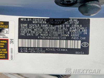Zdjęcie 12 z 12 samochodu: 2009 TOYOTA CAMRY LE VIN:4T4BE46K99R087320 - miniatura
