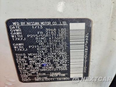 Zdjęcie 12 z 12 samochodu: 2013 NISSAN JUKE S VIN:JN8AF5MR2DT211055 - miniatura