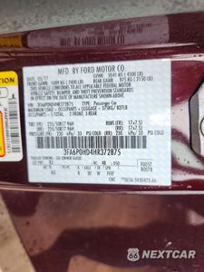 Zdjęcie 12 z 12 samochodu: 2017 FORD FUSION SE VIN:3FA6P0HD4HR372875 - miniatura