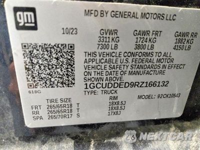 Zdjęcie 12 z 12 samochodu: 2024 CHEVROLET SILVERADO K1500 LT VIN:1GCUDDED9RZ166132 - miniatura