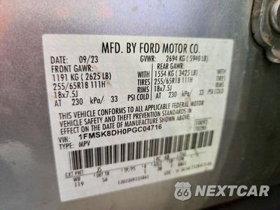 Zdjęcie 13 z 13 samochodu: 2023 FORD EXPLORER VIN:1FMSK8DH0PGC04716 - miniatura