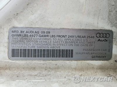 Zdjęcie 12 z 12 samochodu: 2010 AUDI A4 PREMIUM PLUS VIN:WAUFFAFL8AN020028 - miniatura