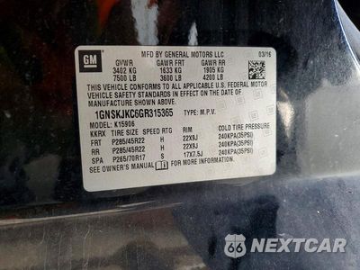 Zdjęcie 13 z 13 samochodu: 2016 CHEVROLET SUBURBAN K1500 LTZ VIN:1GNSKJKC6GR315365 - miniatura