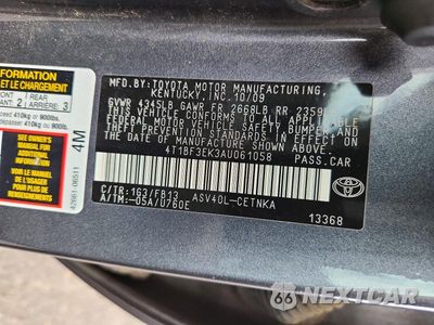 Zdjęcie 12 z 12 samochodu: 2010 TOYOTA CAMRY LE VIN:4T1BF3EK3AU061058 - miniatura