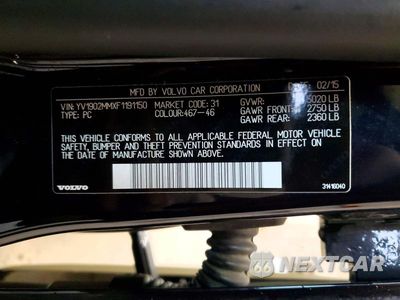 Zdjęcie 12 z 12 samochodu: 2015 VOLVO S80 PLATINUM VIN:YV1902MMXF1191150 - miniatura