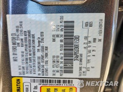 Zdjęcie 13 z 13 samochodu: 2019 FORD FUSION TITANIUM VIN:3FA6P0SU3KR115383 - miniatura