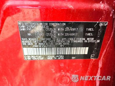 Zdjęcie 12 z 12 samochodu: 2017 TOYOTA RAV4 XLE VIN:JTMRFREV5HJ108022 - miniatura