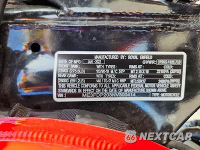 Zdjęcie 9 z 9 samochodu: 2022 ROYAL ENFIELD MOTORS METEOR 350 VIN:ME3FDP203NV300414 - miniatura