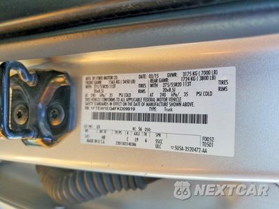 Zdjęcie 12 z 12 samochodu: 2015 FORD F150 SUPERCREW VIN:1FTEW1EG4FKD09919 - miniatura