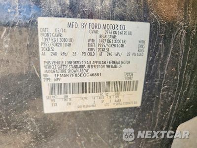 Zdjęcie 13 z 13 samochodu: 2014 FORD EXPLORER LIMITED VIN:1FM5K7F85EGC46851 - miniatura