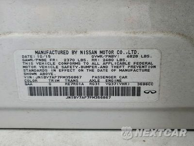 Zdjęcie 12 z 12 samochodu: 2015 INFINITI Q50 PREMIUM VIN:JN1BV7AP7FM356867 - miniatura