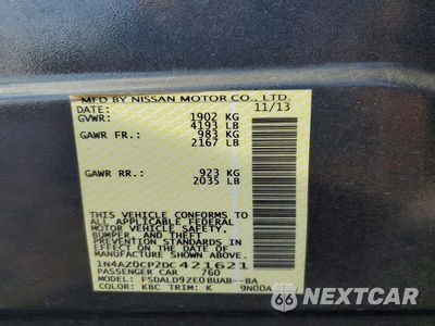 Zdjęcie 12 z 12 samochodu: 2013 NISSAN LEAF S VIN:1N4AZ0CP2DC421621 - miniatura