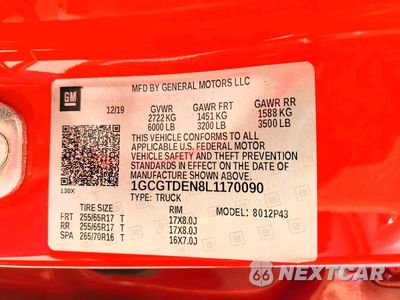 Zdjęcie 13 z 13 samochodu: 2020 CHEVROLET COLORADO Z71 VIN:1GCGTDEN8L1170090 - miniatura