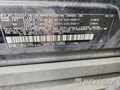 Zdjęcie 13 z 13 samochodu: 2019 TOYOTA RAV4 XLE VIN:2T3P1RFV4KC013353 - miniatura